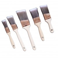 Long handle wooden handle angle fan paint brush copper wooden handle paint brush