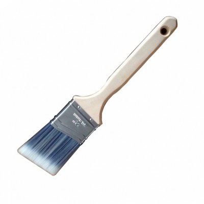 Standard  Birch Handle  Angled Sash Oval Shoulder Round End   Synthetic 2in Paint Brush