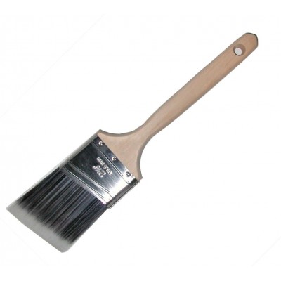 Standard  Birch Handle  Angled Sash Oval Shoulder Flat End   Synthetic 2 1/2in Paint Brush